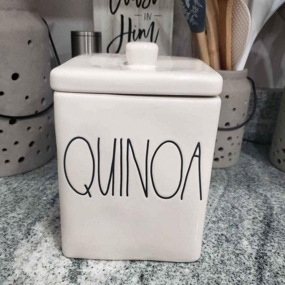Rae Dunn "Quinoa" White Canister Collection